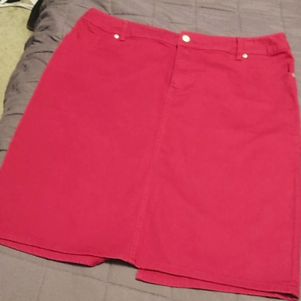 Chico's Pink Mini A-line Skirt Casual Resort Wear